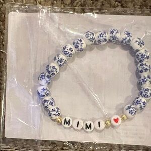 MIMI Woman’s Beaded Bracelet - Blue and White